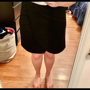 Black velvet skirt